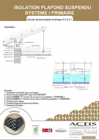 Descriptif isolation HYBRIS en plafond suspendu I primaire