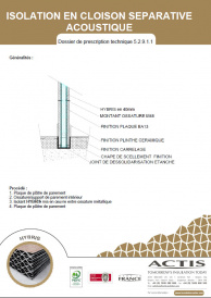 Descriptif isolation HYBRIS en cloison séparative