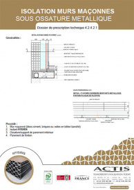 Descriptif isolation HYBRIS en murs maçonnés sous ossature métallique